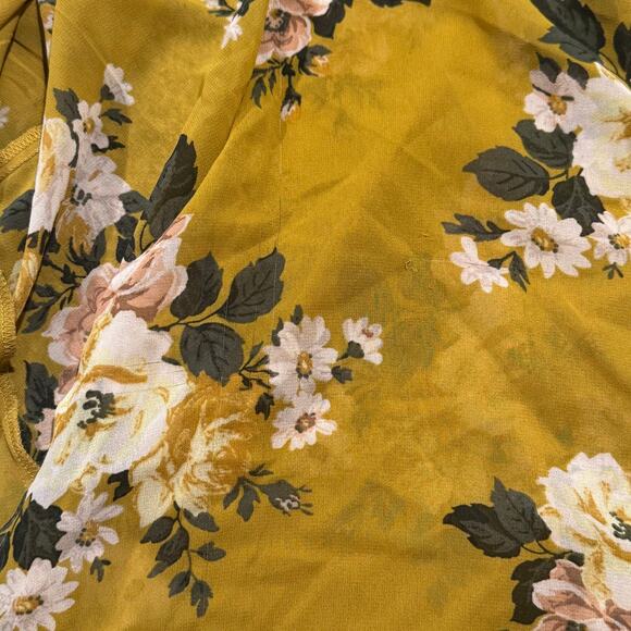 Torrid Kimono Boho Coastal Cottage Feminine Chiffon Floral Sheer Duster 00/0 M/L - Picture 7 of 9